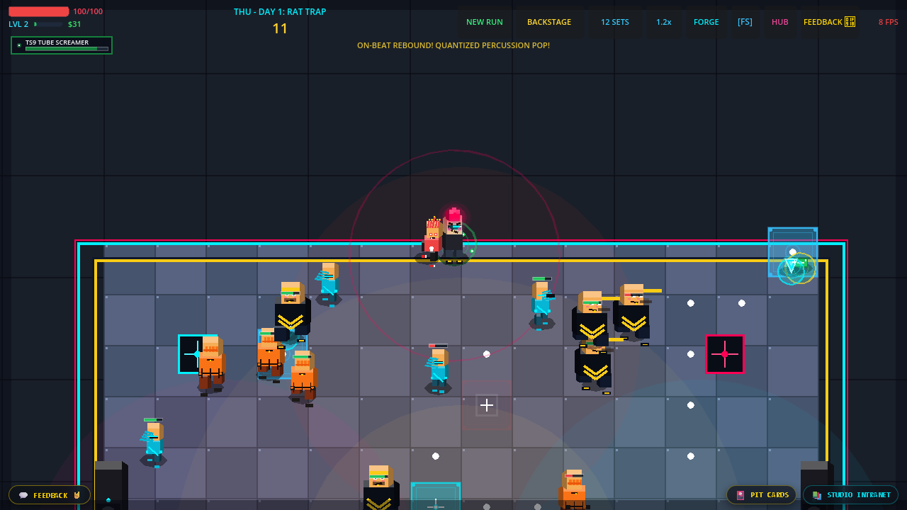 High density moshpit combat at 60 FPS