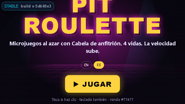 Pit Roulette · Nuevo Marco al Beat (13 Microjuegos)