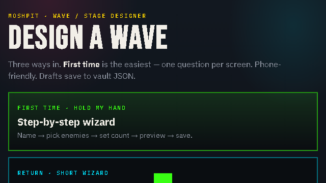 Wave Designer · Curvas de Combate